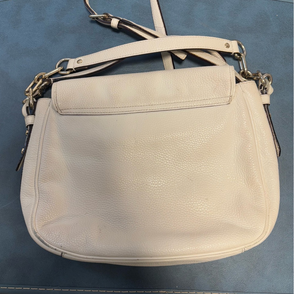 Kate Spade MULBERRY STREET ALECIA SHOULDER BAG White Pebbled Leather - Picture 2 of 9